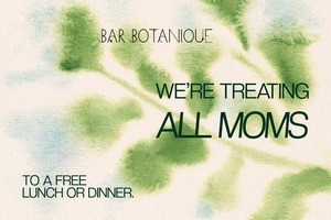 Moederdag - we trakteren alle moeders op een gratis lunch of diner